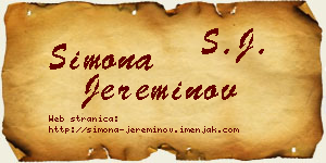 Simona Jereminov vizit kartica